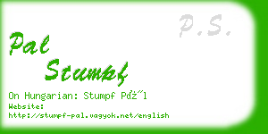 pal stumpf business card